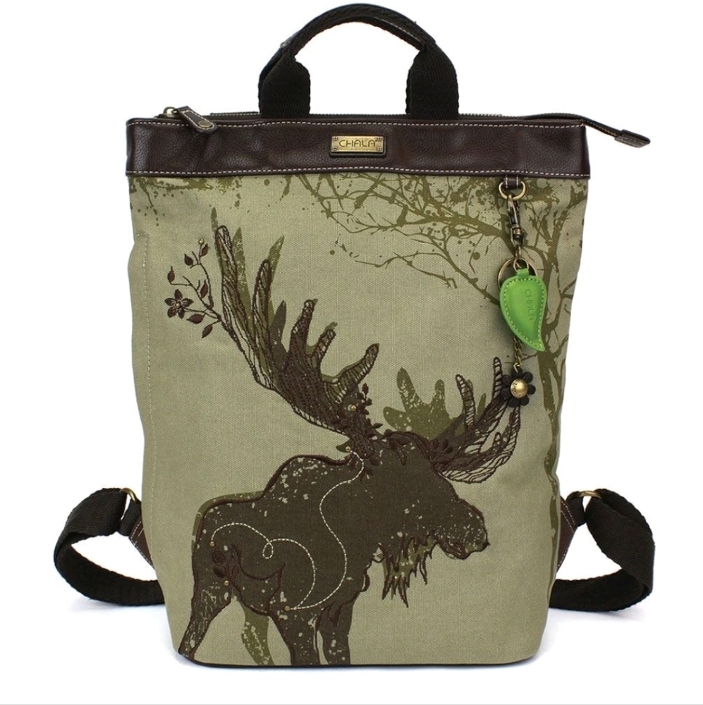 CHALA Safari Backpack Tote Handbag Moose NWT